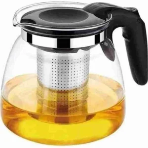 Sarsawal 1 L Glass Kettle Tea Wooden Lid Teapot/Carafes & Pitchers with Bamboo Lid Electric Kettle