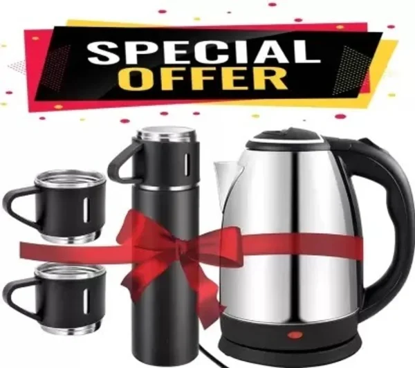 Sedoka Combo of Electric Kettle & Thermo Vaccum Flask Set (Insulated,500ML)TM-5 Electric Kettle
