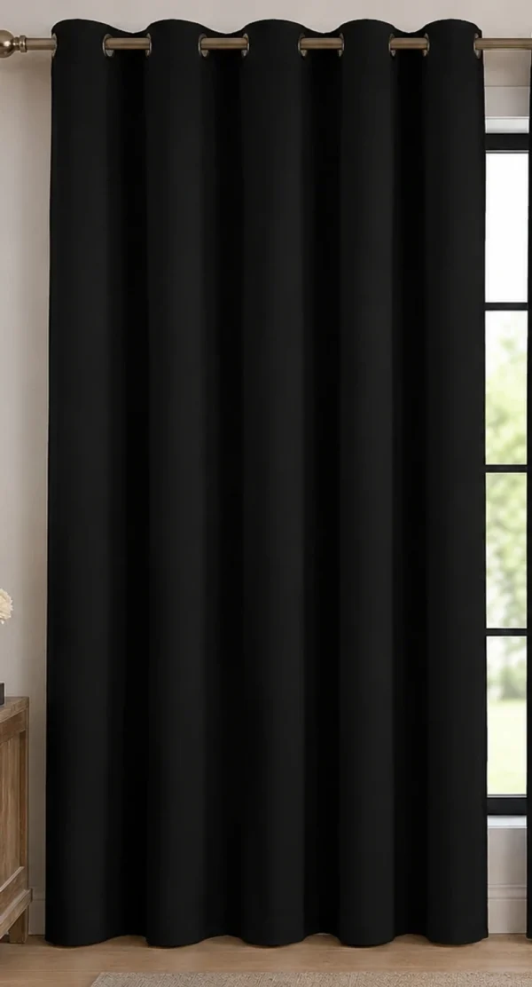 SHIVAAY Black curtain 1 Curtain Fabric