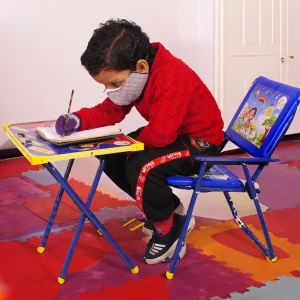 snehatoys MAMATOYSTABLECHAIRBLUE05 Metal Desk Chair