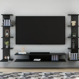 SOAMI; CARVING THE FUTURE OF WOODS TV CABINET UNIT TV ENTERTAINMENT UNIT 50 INCH TN/WHITE Engineered Wood TV Entertainment Unit