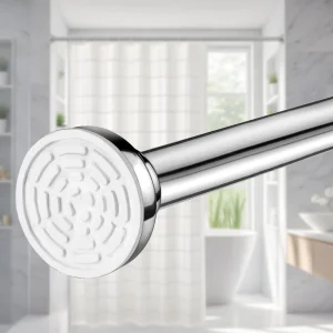 STANSY Silver Curtain Rods Metal