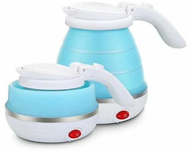 SURABHI Travel Fold-able Food Grade Electric Kettle Portable Silicone Collapsible Kettle 110-220V 650ML for Most Travel and Home & Office Use...