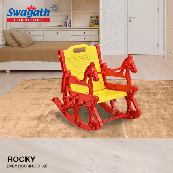 swagath furniture Baby Rocking Chair For 1 to 5 Years Plastic Rocking Chair