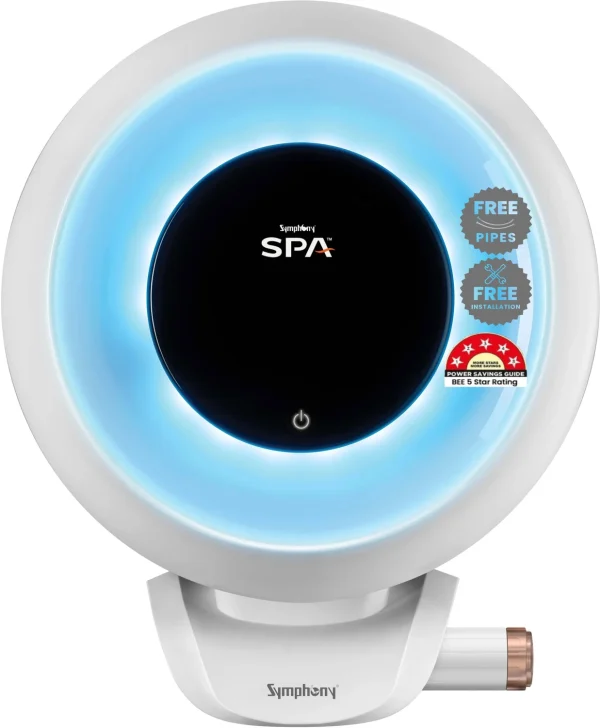 Symphony Spa 15 L Storage Water Geyser Hair Fall Control Smart Geyser | 5 Star BEE Energy Rating | PUROPOD: 9-Layer Advanced Water Filtration| with...