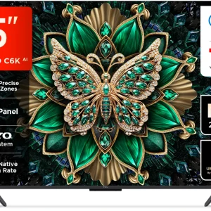TCL C6K 139 cm (55 inch) Ultra HD (4K) Mini LED Smart Google TV with 512+ Local Dimming Zones | High HDR Brightness | 144 Hz Native Refresh Rate |…
