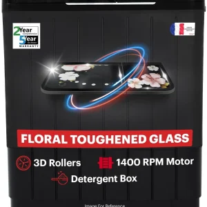 Thomson 10 kg 5 Star Aqua Magic Grande Series with Floral Toughened Glass with Soft Closure Double Waterfall, Detergent Box,� Water Level Selector,…