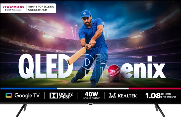 Thomson 164 cm (65 inch) QLED Ultra HD (4K) Smart Google TV with HDR 10 | Dolby Atmos | 40W Sound Output | DTS Trusurround | Google Assistant |...