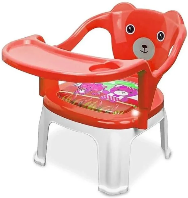TONY STARK Baby Chair with Tray Strong & Durable Plastic Portable Chair for Kids,Upto 35Kgs Plastic Chair