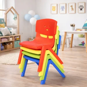 Toyplus Baby Kids Chair Lightweight & Durable for Home & School, Set of 4 Plastic Chair