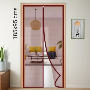 TurtleGrip Auto-Closing Magnetic Door Mosquito Polyester Washable Adults Mosquito Net