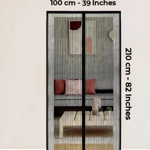Twolight Magnetic Mesh Screen Door – Auto-Close Insect Mesh Curtain for Doors & Balconies Polyester Washable Adults Mosquito Net