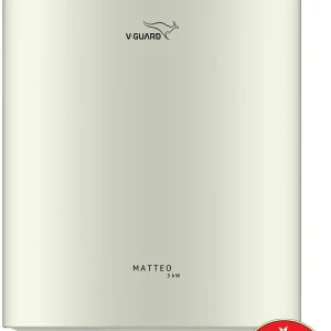 V-Guard Matteo 3kW 10 L Storage Water Geyser 33% Faster Heating | BEE 5 Star Rating | Advanced 4 Layer Safety | Suitable for Hard Water