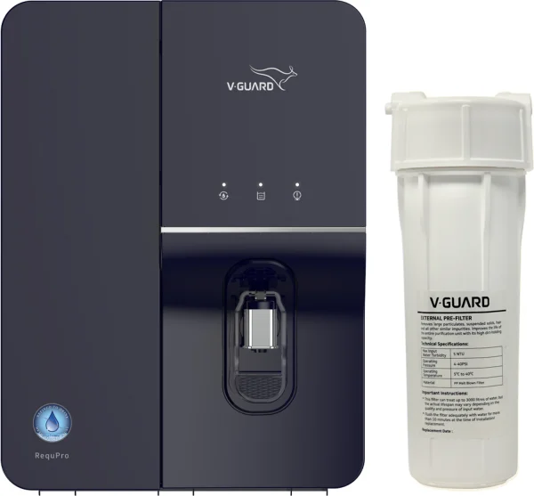 V-Guard Requpro High Recovery RO ,3X Water Saving 6.5 L RO + UV + UF + Minerals Water Purifier