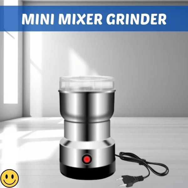 VIJYONICS Mini Electric Mixer Grinder - Stainless Steel Small Masala Spice Machine 220 W Mixer Grinder