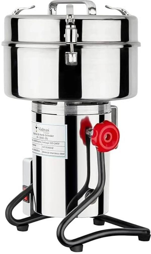 Vishvas Oil Maker 3kg Masala/Spice Grinder VI-3000(B) High-Speed Dry Grinder Commercial Use 220 W Food Processor