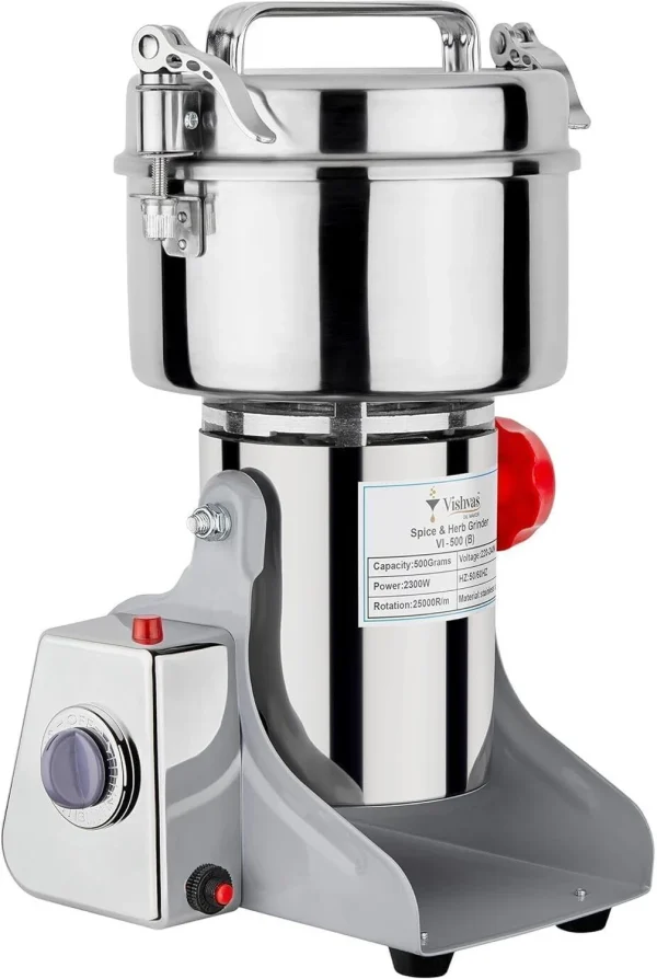 Vishvas Oil Maker VI-500(B) 500g Dry Masala & Spices Heavy Duty Stainless Steel Grinder Machine 220 W Food Processor