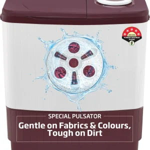 Voltas Beko 6 kg Semi Automatic Top Load Washing Machine Maroon, White