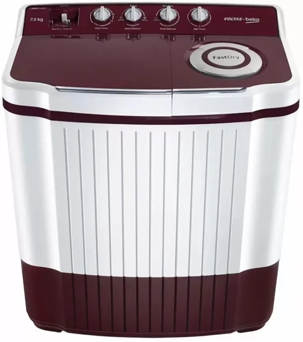 Voltas Beko by A Tata Product 7 kg Semi Automatic Top Load Washing Machine White