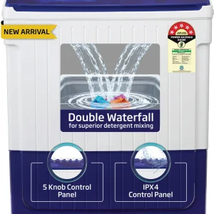 Voltas Beko by A Tata Product 8.5 kg 5 Star Semi Automatic Top Load Washing Machine Blue