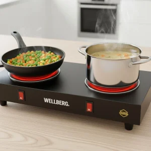WELLBERG 2000 W Radiant Cooktop Push Button