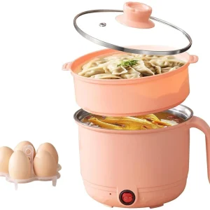 WeProve Multipurpose Electric Cooking Pot with Steamer Non-Stick Inner Steel Rice Cooker Multi Cooker Electric Kettle