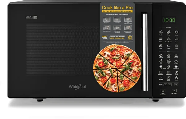Whirlpool 24 L Smart fry with Zero Oil,130 Auto Cook Menus with Instant 1-Touch Menu, Quick Defrost, Stainless Steel Cavity Convection Microwave Oven