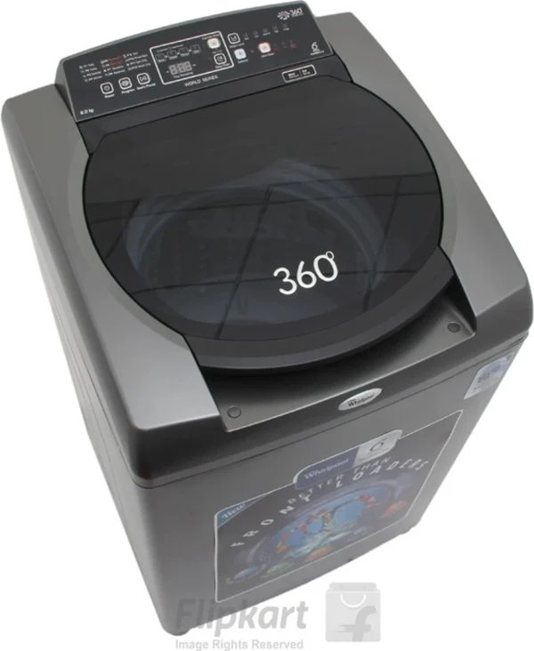 Whirlpool 8 kg Fully Automatic Top Load Washing Machine with In-built Heater Grey