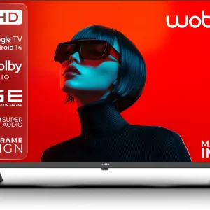 Wobble K Series 80 cm (32 inch) HD Ready LED Smart Google TV 2025 Edition with FSE HDR10| 30W Dolby Audio |Zero-Frame Design