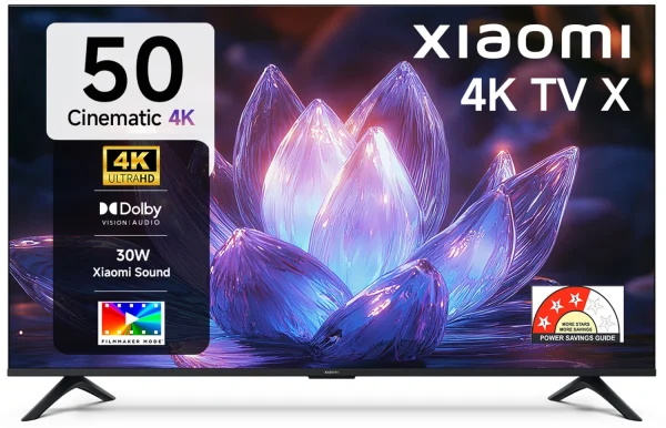 XIAOMI 125 cm (50 inch) Ultra HD (4K) LED Smart Google TV with Dolby Vision | HDR 10 | 30W Dolby Audio | Xiaomi Sound | Film-maker Mode | 120 Hz...
